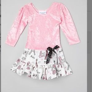 Pink Paris velvet dress size 2